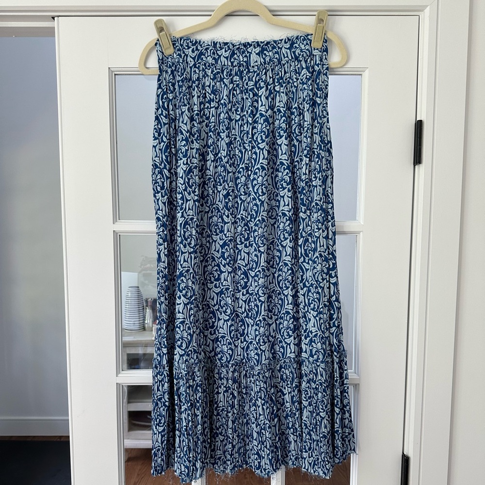 Zara royal and light blue maxi skirt